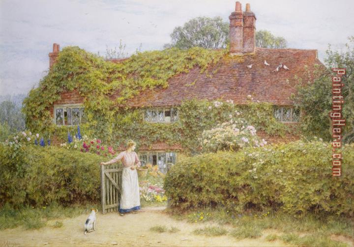Helen Allingham Surrey Cottage